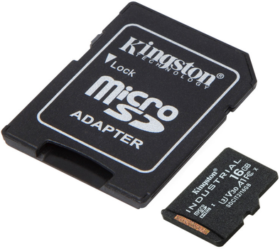 Kingston microSDHC 16 GB Industrial Class 10 UHS-I V30 A1 + SD-адаптер (SDCIT2 / 16 GB)
