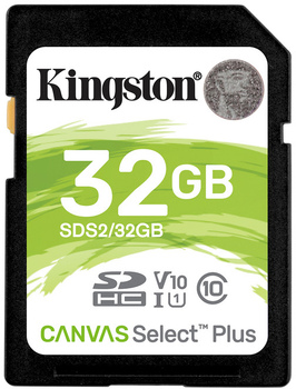 Kingston SDHC 32GB Canvas Select Plus Class 10 UHS-I U1 V10 (SDS2/32GB)