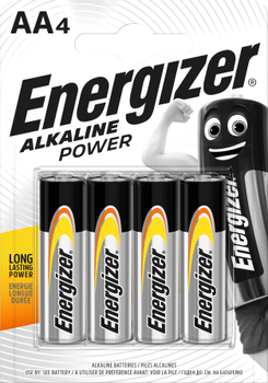 Батарейка Energizer Alkaline Power AA 4 шт (7638900246599)