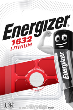 Батарейка Energizer CR1632 Lithium 1 шт. (E300844102)