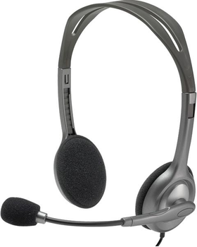 Słuchawki Logitech H111 Szaro Srebrne (981-000593)