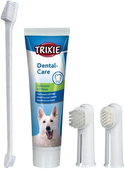 Trixie Pasta do zębów dla psów ze szczoteczkami (4011905025612)