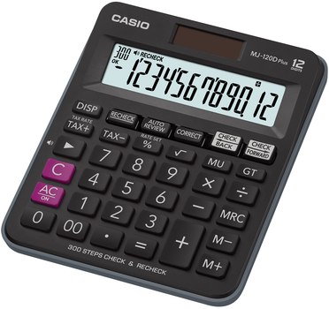 Калькулятор Casio 12-розрядний 130х150х30 (MJ-120DPLUS-W-EP)