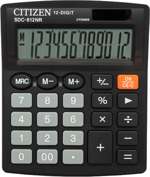 Калькулятор Citizen Електронний 12-розрядний (SDC-812NR)