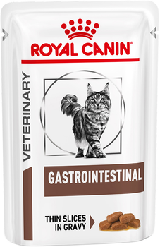 Mokra karma dla kotów z problemami gastrycznymi ROYAL CANIN Vet Gastrointestinal kawałki w sosie - saszetki 12x85g (9003579013557)