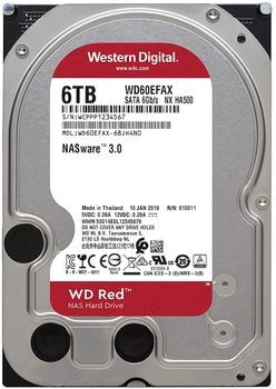 Жорсткий диск Western Digital Red 6TB 5400rpm 256MB WD60EFAX 3.5 SATA III