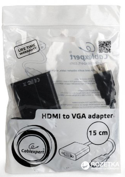 Адаптер Cablexpert HDMI - VGA 0.15 м (A-HDMI-VGA-04)