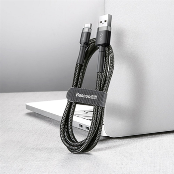 Кабель Baseus Cafule Cable USB for Type-C 2A 3 м Black-Grey (CATKLF-UG1)