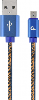 Кабель Cablexpert USB — MicroUSB 1 м Blue (CC-USB2J-AMmBM-1M-BL)