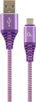 Кабель Cablexpert USB — MicroUSB 2 м Purple/White (CC-USB2B-AMmBM-2M-PW)