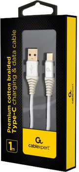 Cablexpert USB - USB Typ-C 1 m Biały (CC-USB2B-AMCM-1M-BW2)