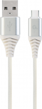 Cablexpert USB na USB Type-C 2m Srebrny/Biały (CC-USB2B-AMCM-2M-BW2)
