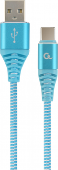 Cablexpert USB do USB Type-C 2m niebiesko-biały (CC-USB2B-AMCM-2M-VW)