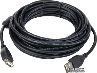 Kabel Cablexpert USB 2.0 AM - AF 3 m z filtrem ferrytowym (CCF-USB2-AMAF-10)