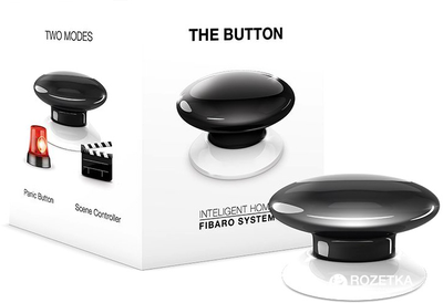 Розумна кнопка FIBARO The Button Z-Wave Чорна (FGPB-101-2_ZW5)