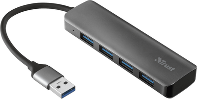 USB-хаб Trust Halyx 4-Port USB-A 3.2 Aluminium (TR23327)