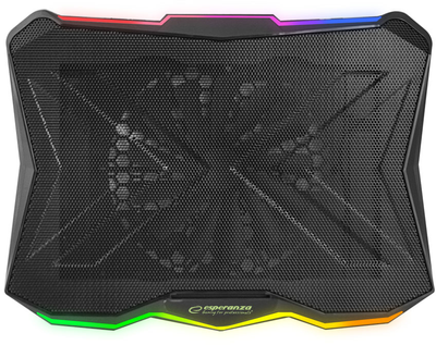 Podkładka chłodząca do laptopa Esperanza EGC110 Xalok czarna/RGB