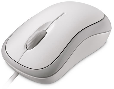 Mysz Microsoft Basic USB Biała (4YH-00008)