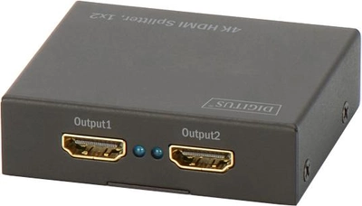 Rozdzielacz HDMI Digitus (INx1 - OUTx2), 4K czarny (DS-46304)