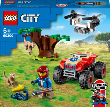 Zestaw klocków LEGO City Quad ratowników dzikich zwierząt 74 elementy (60300)