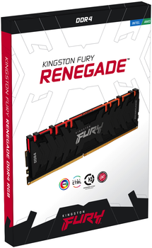 Оперативна пам'ять Kingston Fury DDR4-3200 16384 MB PC4-25600 (Kit of 2x8192) Renegade RGB 1Rx8 Black (KF432C16RBAK2/16)