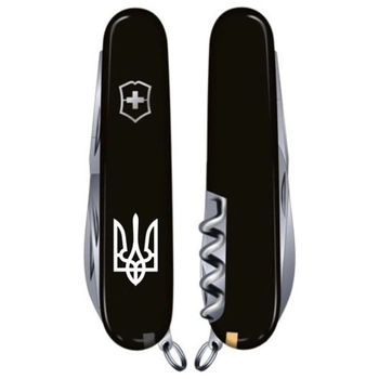 CLIMBER UKRAINE 91мм/14функ/черн /штоп/ножн/крюк /Трезубец бел.
