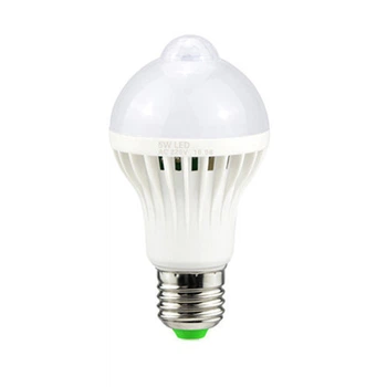 Лампа світлодіодна з датчиком руху E27, 5Вт LED