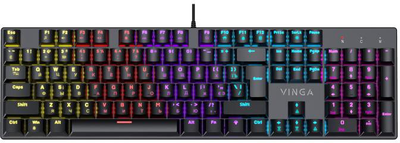 Клавіатура Vinga KBGM-100 LED Blue Switch USB Black (KBGM-100 Black)