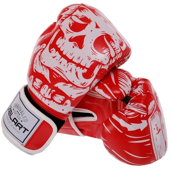 Боксерские перчатки ELS SKULL BO-5493 12 унций красные