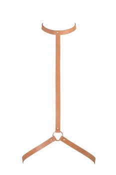 Стильна портупея з екошкіри Bijoux Indiscrets MAZE - I Harness Коричневая One size