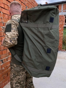 Армейский военный рюкзак баул тактический Сумка-баул 90 л Олива