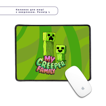Килимок для мишки з оверлоком Майнкрафт (Minecraft) (5962-1176-L) L