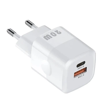 Сетевое зарядное устройство для телефона 20W 1xUSB + Type-C быстрая зарядка QC3.0/PD3.0 смартфона KUULAA KL-CD59 White