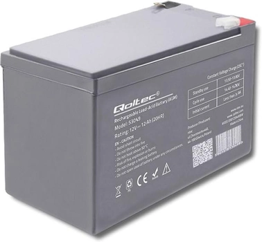 Akumulator Qoltec AGM 12V-12Ah max. 180A (53049)