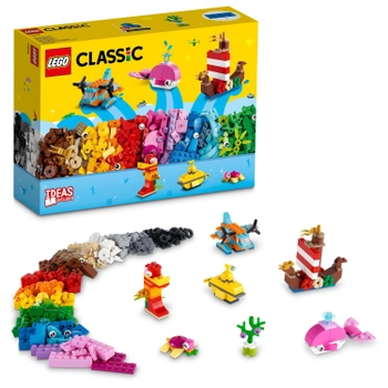 Zestaw klocków LEGO Classic Kreatywna oceaniczna zabawa 333 elementy (11018)
