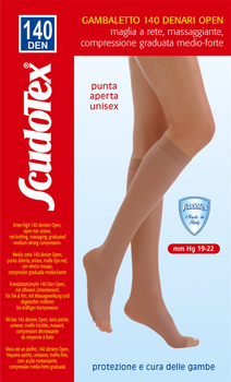 Гольфи Scudotex 140 Den прозорі без миска розмір L Чорні (598-L чорн)