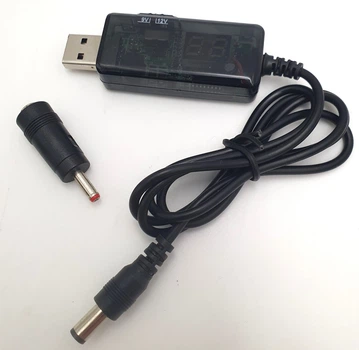 Кабель USB DC для Wi-Fi роутера повышающий c преобразователем 5V в 9V/12V питание от Power Bank DC 5.5х2.1/3,5х1,3 UKC