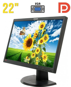 Монитор Б-класс Lenovo ThinkVision L2251pwD / 22" TN / VGA, DisplayPort, Audio / VESA 100x100 б/у