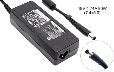 Блок питания для ноутбука HP 19v 4.74a 90w 7.4x5.0mm (+pin) (Оригинал) 1 день гар. 4431157