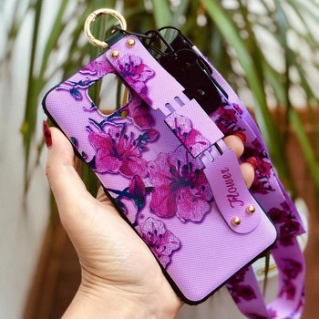 Чохол Lanyard для Xiaomi Redmi Note 9 Pro бампер з ремінцем Rose Без бренду