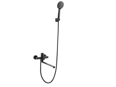 Смеситель для ванны чёрный AQUA-WORLD СМ35БМ.13
