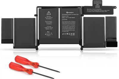 Акумулятор NinjaBatt A1582 A1502 для MacBook Pro Retina 13” A1493 [2013 2014 2015 років] - висока продуктивність [75 Вт·год/11,42 В]