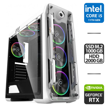 Игровой ПК Gamemax / Core i5-11400F (6(12) ядер по 2.6-4.4GHz) / 32GB DDR4 / 1000GB SSD M.2 + 2000GB HDD / GeForce RTX 3060, 12GB/ 750W