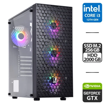 Игровой ПК Qube / Core i3-12100F (4(8) ядра по 3.3-4.3GHz) / 16GB DDR4 / 256GB SSD M.2 + 1000GB HDD / GeForce GTX 1660 Super, 6GB /650W