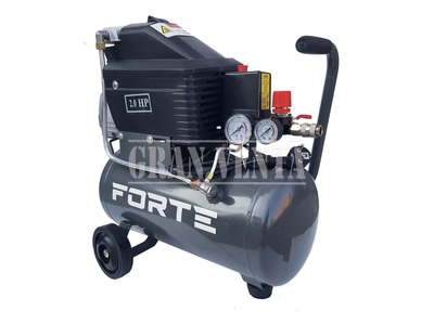 Компрессор поршневой Forte FL-2T24N | 8 атм | 1,5 кВт | вход: 200 л/хв | рес-р 24 л | Гарантия 12 мес.
