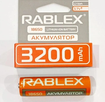 Аккумулятор Rablex 18650 3200 Mah Li-Ion 3.7V