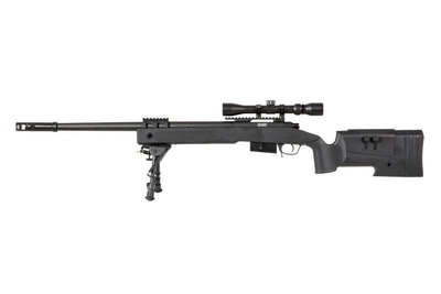 Снайперська гвинтівка Specna Arms SA-S03 Core with Scope and Bipod Black