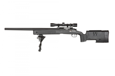 Снайперська гвинтівка Specna Arms M62 SA-S02 Core High Velocity Sniper Rifle With Scope and Bipod Black