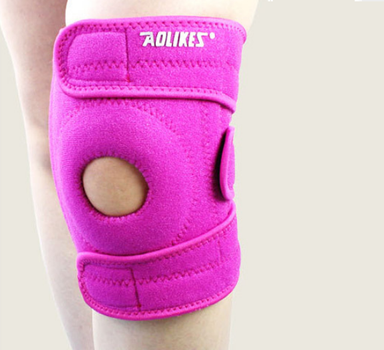 Наколінник AOLIKES еластичний фіксатор колінного суглоба 1 шт рожевий 01371