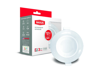 Розумний світильник MAXUS 3-step 12W (змінні яскравість і колір) круг